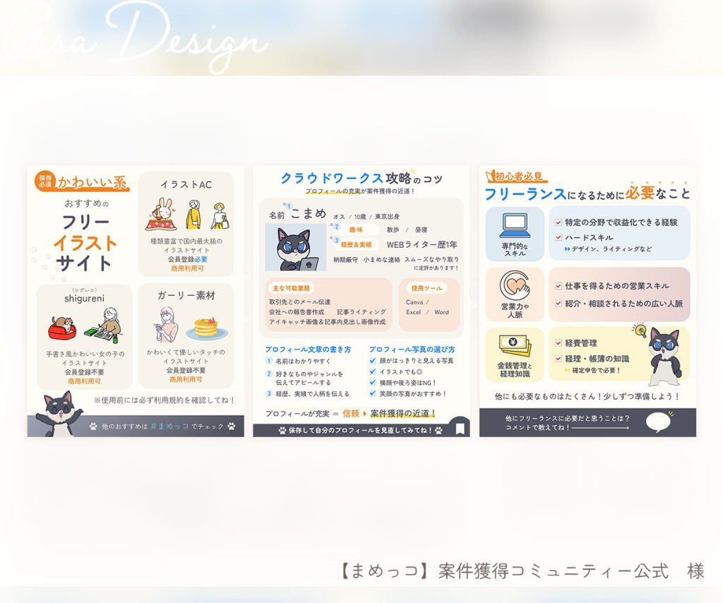 「まめっコ」X投稿用図解作成